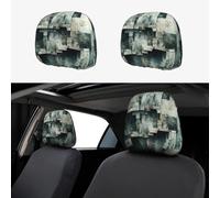 WZYWHJ Block fragments prints 2 car pillowcases, interior decorative seat accessories, protective covers