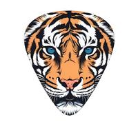 Wzywhj Blue Background Tiger Illustration Printing Guitar Plectrum Easy Grip Uke Picks Holding， Ukulele, Acoustic And Electric Guitar，12 Piece