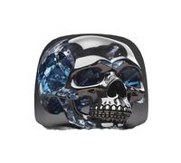 WZYWHJ Blue Crystal Skull Picture Seat Head Pillowcase Car Truck General Motors Parts Protective Cover one Pack