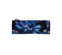 WZYWHJ Blue flowers in the dark Printing baby bow headbands and elastic soft hair accessories for newborns and girls