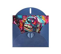 WZYWHJ Blue Holiday Greeting Card 6x4 in with Envelope for Christmas, Birthday, Valentine's Day, Party Invitation Colorful avatar Picture