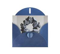 WZYWHJ Blue Holiday Greeting Card 6x4 in with Envelope for Christmas, Birthday, Valentine's Day, Party Invitation Strange irregular graphics Printed