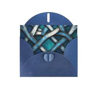 WZYWHJ Blue Holiday Greeting Card for Christmas, Birthday, Anniversary & more Colorful Celtic Knot Pattern