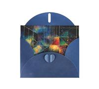 WZYWHJ Blue Holiday Greeting Card for Christmas, Birthday, Anniversary & more Quantum lattice Picture
