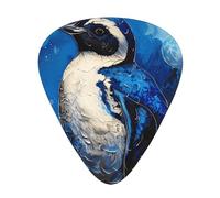 Wzywhj Blue Penguin On The Moon Printing Guitar Plectrum Easy Grip Uke Picks Holding， Ukulele, Acoustic And Electric Guitar，12 Piece