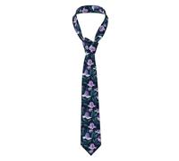 WZYWHJ bluebell pattern Printed Silk men's formal suit tie, suitable for daily use and business gatherings Necktie