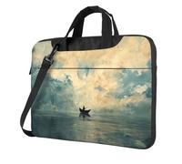 WZYWHJ Boat on the horizon Prints Ultra-thin portable single-shoulder laptop bag 14 inch computer accessories soft shockproof for laptops