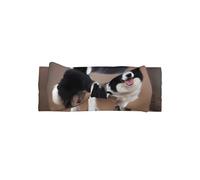 WZYWHJ Border Collie Pattern baby bow headbands and elastic soft hair accessories for newborns and girls