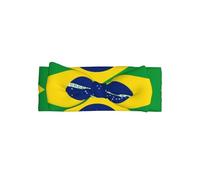 WZYWHJ Brazilian flag Pattern baby bow headbands and elastic soft hair accessories for newborns and girls