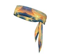 WZYWHJ Bright Sunset Printing Headbands,Sports Head Tie,Headband for Men and Women,Hair Band for Running Workout Football