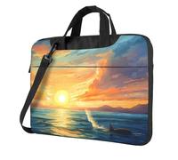 WZYWHJ Bright Sunset Printing Ultra-thin portable single-shoulder laptop bag 13 inch computer accessories soft shockproof for laptops