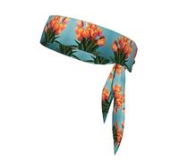 WZYWHJ Bright Tulips Pattern Headbands,Sports Head Tie,Headband for Men and Women,Hair Band for Running Workout Football