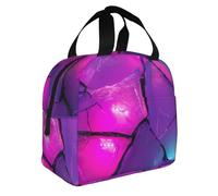 WZYWHJ Broken Ground Prints lunch bag Portable insulated Portable lunch bags lunch bags Rugged Easy to fold