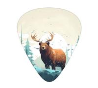 Wzywhj Brown Bear Illustration Printed Guitar Picks 12 Piece, Easy Grip Uke Picks Hold In One'S Hands, Ukulele, Acoustic Or Electric Electric Guitar