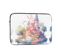 WZYWHJ Bunny on The Castle Printing Shockproof Portable Laptop Sleeve Case 15 inch for Men and Women Business Travel, School, Office Daily Use
