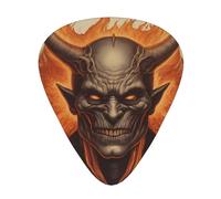 Wzywhj Burning Devil Printing Guitar Plectrum Easy Grip Uke Picks Holding， Ukulele, Acoustic And Electric Guitar，12 Piece