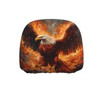 WZYWHJ Burning Eagle Picture Seat Head Pillowcase Car Truck General Motors Parts Protective Cover one Pack