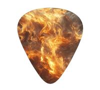 Wzywhj Burning Flame Pattern Guitar Pick Easy Grip Uke Picks For Your Bass, Ukulele, Acoustic And Electric Guitarï¼Œ12 Piece