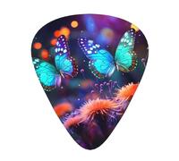Wzywhj Butterflies In Dreams Printed Guitar Picks 12 Piece, Easy Grip Uke Picks Hold In One'S Hands, Ukulele, Acoustic Or Electric Electric Guitar