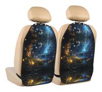 WZYWHJ Butterflies in Fairy Tales Printed Car seat Anti Kick Storage pad 2 Pieces, Multi-Functional Storage Bag seat Protector After Installation