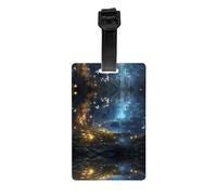 WZYWHJ Butterflies in Fairy Tales Printed Luggage tag with Removable Wrist Strap - Travel Hook for Easy Identification - Lightweight and personalizable Business Card Size