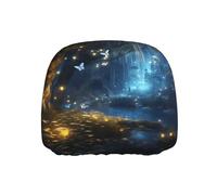 WZYWHJ Butterflies in Fairy Tales Printed Seat Head Pillowcase Car Truck General Motors Parts Protective Cover one Pack
