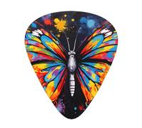 Wzywhj Butterfly Illustration Printed Guitar Picks 12 Piece, Easy Grip Uke Picks Hold In One'S Hands, Ukulele, Acoustic Or Electric Electric Guitar