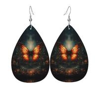 WZYWHJ Butterfly in the vortex Picture Ladies' leather earrings, simple water droplet pendant, fashionable holiday gift