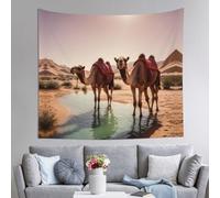 WZYWHJ Camels in the oasis Printing Indoor Decor Tapestry 60x51 in : Soft, Quality and lightweight Suitable for wall hanging tapestries