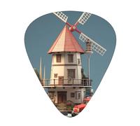 Wzywhj Car Windmill Model Printing Guitar Plectrum Easy Grip Uke Picks Holdingï¼Œ Ukulele, Acoustic And Electric Guitarï¼Œ12 Piece