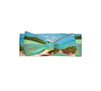 WZYWHJ Caribbean Scenery prints baby bow headbands and elastic soft hair accessories for newborns and girls