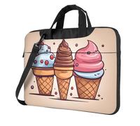 WZYWHJ cartoon ice cream cone Prints Laptop Bag - with Soft Interior, Multiple Pockets - Ideal for Men, Travel and Business, Black, 13 inch