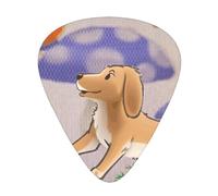 Wzywhj Cartoon Mushroom With Dog Pattern Guitar Pick Easy Grip Uke Picks For Your Bass, Ukulele, Acoustic And Electric Guitar，12 Piece