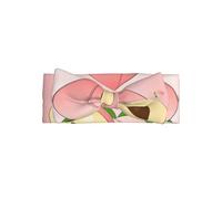 WZYWHJ cartoon peach Pattern baby bow headbands and elastic soft hair accessories for newborns and girls