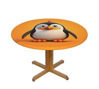WZYWHJ Cartoon Penguin Picture Round Table Cloth Waterproof Resistant Wrinkle Resistant for Dining Table Decor Tablecloth