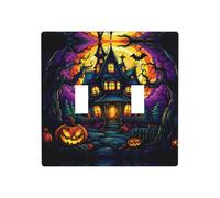 WZYWHJ Castle of Terror Pattern Decorative Wall Plate 4.5x4.5 Inches Durable and Stylish for Residential and Commercial Areas