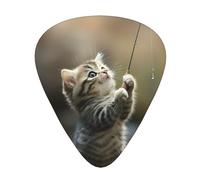 Wzywhj Cat Fishing Pattern Guitar Pick Easy Grip Uke Picks For Your Bass, Ukulele, Acoustic And Electric Guitar,12 Piece