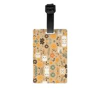 WZYWHJ Cat in The Bush Printed Luggage tag with Removable Wrist Strap - Travel Hook for Easy Identification - Lightweight and personalizable Business Card Size