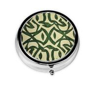 WZYWHJ Celtic Knot Printing Circular Medicine Box Storage, Portable Travel with compartments, mini Pill Dispenser