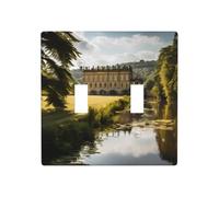 WZYWHJ Chatsworth Estate Pattern Decorative Wall Plate 4.5x4.5 Inches Durable and Stylish for Residential and Commercial Areas