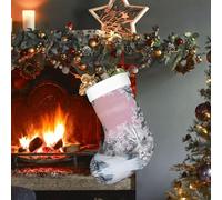 WZYWHJ Christmas Decoration Stocking - Premium Quality Festive Holiday Decor Monochrome Plants Picture