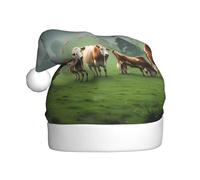 WZYWHJ Christmas Hat for Adult - Ornamental Headband for Holiday Parties and Costume Events Alpine cattle Pattern