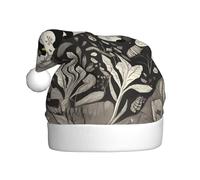 WZYWHJ Christmas Hat for Adult - Ornamental Headband for Holiday Parties and Costume Events Black cat in strange forest Pattern