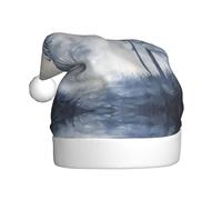WZYWHJ Christmas Hat for Adult - Ornamental Headband for Holiday Parties and Costume Events Forest in the fog Pattern