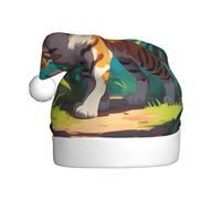 WZYWHJ Christmas Hat for Adult - Ornamental Headband for Holiday Parties and Costume Events Stencil Jungle Cat Pattern