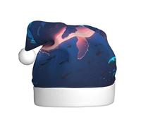 WZYWHJ Christmas Hat for Adult - Ornamental Headband for Holiday Parties and Costume Events Whales in the fjord Pattern