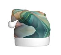 WZYWHJ Christmas Santa Claus Hat for Adult for Holiday and Christmas Parties, Annual Ceremonies Aurora Fluid Prints