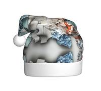 WZYWHJ Christmas Santa Claus Hat for Adult for Holiday and Christmas Parties, Annual Ceremonies Ceramic pixel fragments Prints