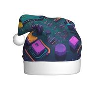 WZYWHJ Christmas Santa Claus Hat for Adult for Holiday and Christmas Parties, Annual Ceremonies Circuit Board Python Prints