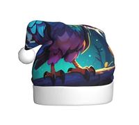 WZYWHJ Christmas Santa Claus Hat for Adult for Holiday and Christmas Parties, Annual Ceremonies Glow-in-Dark Owl Prints